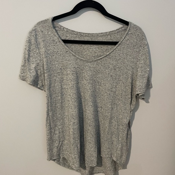 SO Tops - SO Lightweight Scoop Neck Short Sleeve Tee - Heather Gray
